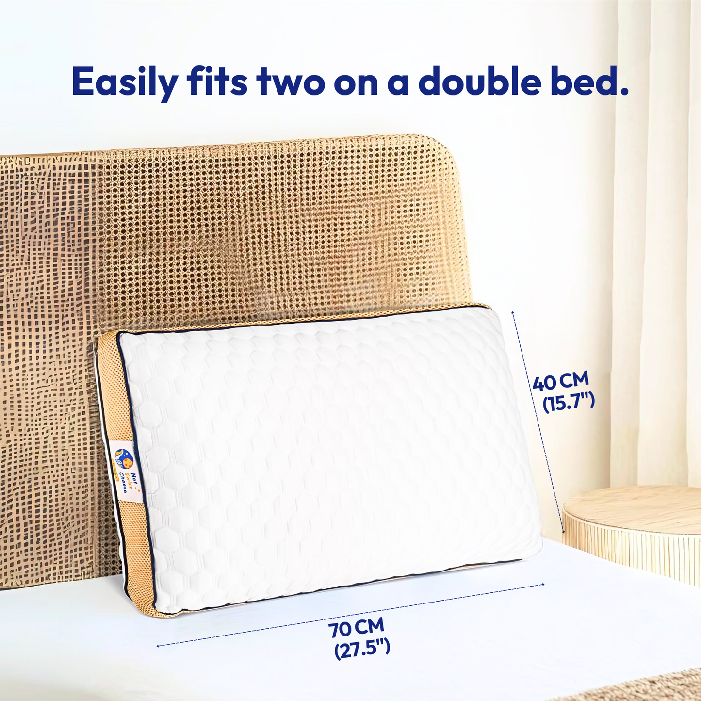 Oreiller en latex Talalay moelleux – Queen Size | Luxe et confort optimal