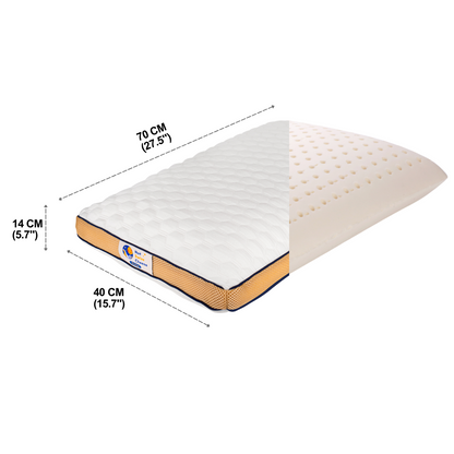 Oreiller en latex Dunlop mi-ferme – Queen Size | Confort et soutien naturel